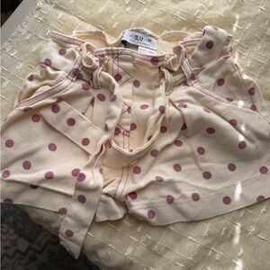 Zara Cream and Pink Polka Dot Baby Bottoms